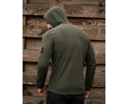 Оригінальна чоловіча флісова кофта Stone Island Honeycomb Green