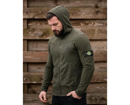 Оригінальна чоловіча флісова кофта Stone Island Honeycomb Green