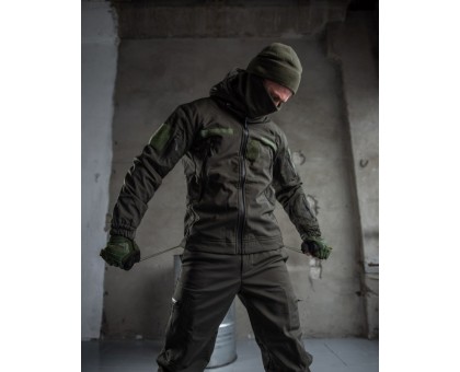 Тактичний костюм SoftShell Aura Olive: водонепроникний, дихаючий, легкий