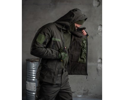 Тактичний костюм SoftShell Aura Olive: водонепроникний, дихаючий, легкий