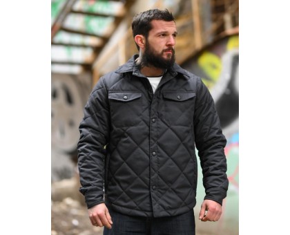 Куртка-сорочка Cutter Black утеплена Slimtex: чоловіча фланелева для осені