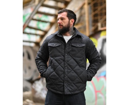 Куртка-сорочка Cutter Black утеплена Slimtex: чоловіча фланелева для осені