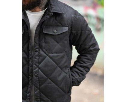 Куртка-сорочка Cutter Black утеплена Slimtex: чоловіча фланелева для осені
