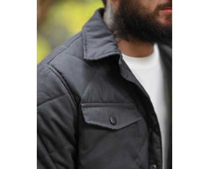 Куртка-сорочка Cutter Black утеплена Slimtex: чоловіча фланелева для осені