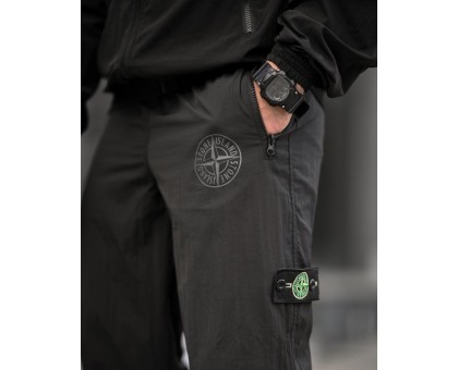 Чоловічий спортивний костюм SI Total Black: вітрозахисний, для міста та спорту