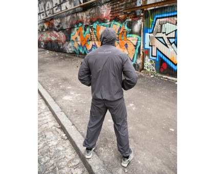 Чоловічий спортивний костюм SI Dark Grey: легкий, вітрозахисний, для міста