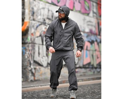 Чоловічий спортивний костюм SI Dark Grey: легкий, вітрозахисний, для міста