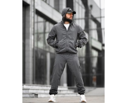 Чоловічий спортивний костюм SI Dark Grey: легкий, вітрозахисний, для міста