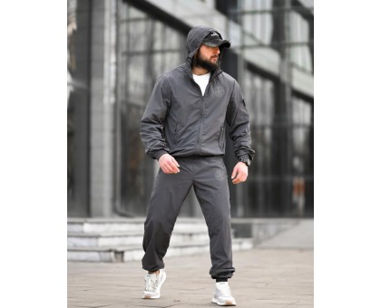 Чоловічий спортивний костюм SI Dark Grey: легкий, вітрозахисний, для міста