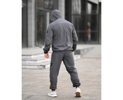 Чоловічий спортивний костюм SI Dark Grey: легкий, вітрозахисний, для міста