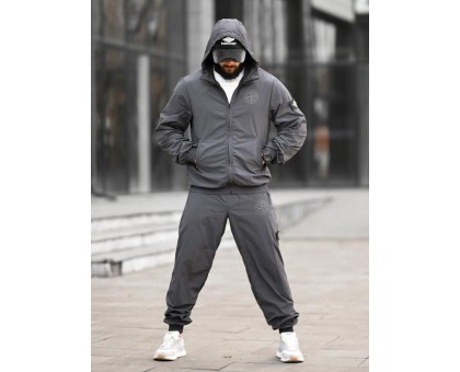 Чоловічий спортивний костюм SI Dark Grey: легкий, вітрозахисний, для міста