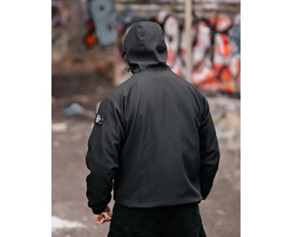 Чоловіча мембранна вітровка SI Pancer Black: тактика та захист від вітру