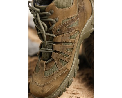 Надійні зимові тактичні напівчеревики Крейзі Олива Хутро