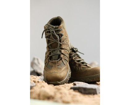 Надійні зимові тактичні напівчеревики Крейзі Олива Хутро