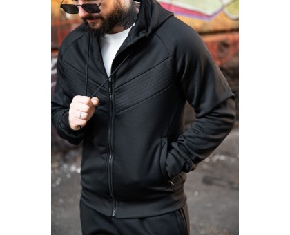 Чоловічий спортивний костюм Agesis Black: Стильний Комфорт для Тренувань