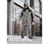 Чоловічий спортивний костюм Apachi Black-Khaki