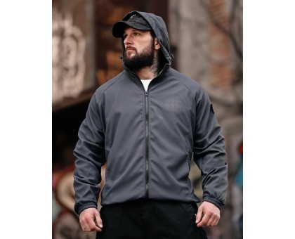 Чоловіча вітровка SI Pancer Grey: мембранна, тактична, захист від вітру