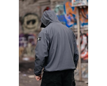 Чоловіча вітровка SI Pancer Grey: мембранна, тактична, захист від вітру