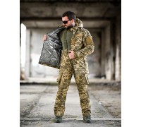 Зимовий тактичний костюм Northern Pixel (ріп-стоп, omniheat, півкомбінезон)