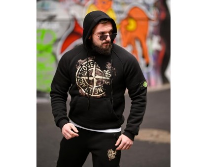 Теплий спортивний костюм Stone Island Gerona Black: Зігріє зі стилем