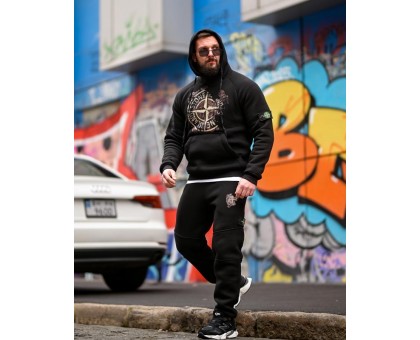 Теплий спортивний костюм Stone Island Gerona Black: Зігріє зі стилем