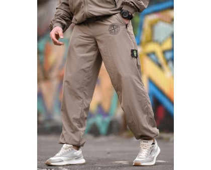 Чоловічий спортивний костюм SI Injastis Beige з плащівки жатка