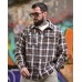 Чоловіча сорочка Aggression Mike: Фланелева в клітинку, вільний крій