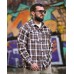 Чоловіча сорочка Aggression Mike: Фланелева в клітинку, вільний крій