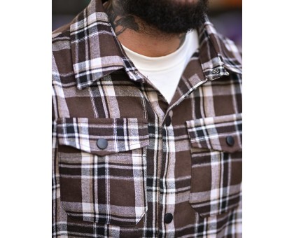 Чоловіча сорочка Aggression Mike: Фланелева в клітинку, вільний крій