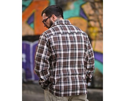 Чоловіча сорочка Aggression Mike: Фланелева в клітинку, вільний крій