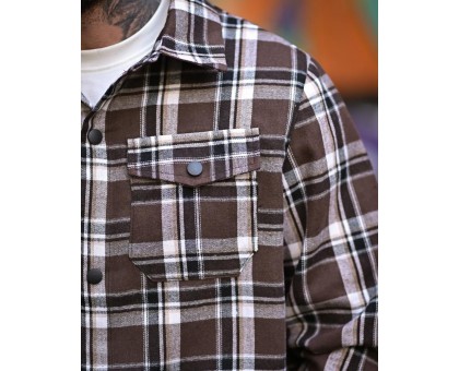Чоловіча сорочка Aggression Mike: Фланелева в клітинку, вільний крій
