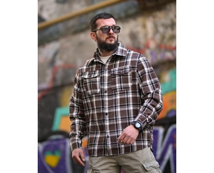 Чоловіча сорочка Aggression Mike: Фланелева в клітинку, вільний крій