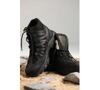 Зимові тактичні напівчеревики Крейзі Чорні Хутро