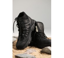 Зимові тактичні напівчеревики Крейзі Чорні Хутро