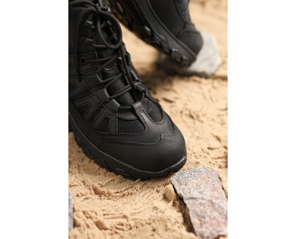 Зимові тактичні напівчеревики Крейзі Чорні Хутро – Тепло та Захист!