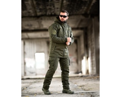 Зимовий тактичний костюм Northern Olive: ріп-стоп, omniheat, півкомбінезон