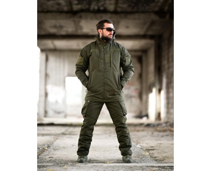 Зимовий тактичний костюм Northern Olive: ріп-стоп, omniheat, півкомбінезон