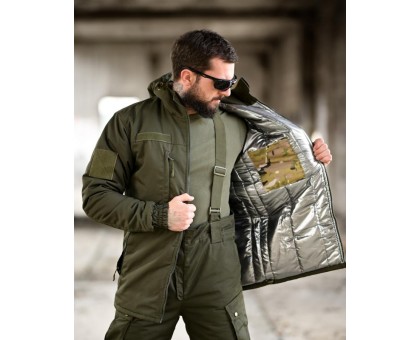 Зимовий тактичний костюм Northern Olive: ріп-стоп, omniheat, півкомбінезон