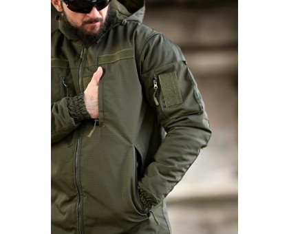 Зимовий тактичний костюм Northern Olive: ріп-стоп, omniheat, півкомбінезон