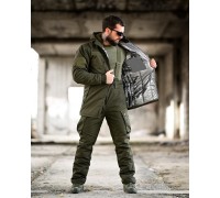 Зимовий тактичний костюм Northern Olive (ріп-стоп, omniheat, півкомбінезон)