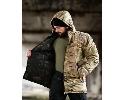 Chameleon: Зимова двостороння тактична куртка Multicam/Dark Multicam