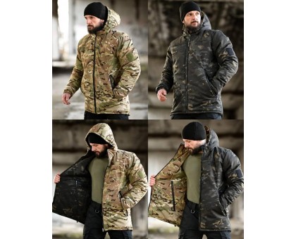 Chameleon: Зимова двостороння тактична куртка Multicam/Dark Multicam