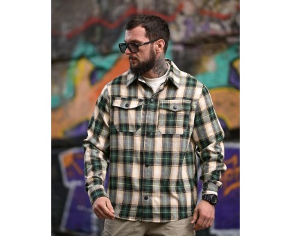 Сорочка Aggression Scott: Чоловіча фланелева в клітинку, м'яка та стильна.