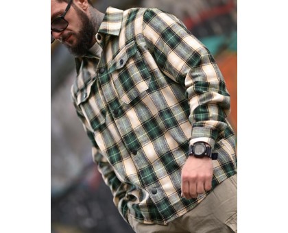 Сорочка Aggression Scott: Чоловіча фланелева в клітинку, м'яка та стильна.