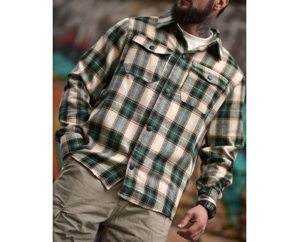 Сорочка Aggression Scott: Чоловіча фланелева в клітинку, м'яка та стильна.