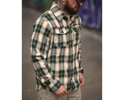 Сорочка Aggression Scott: Чоловіча фланелева в клітинку, м'яка та стильна.