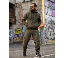 Теплий спортивний флісовий костюм NK Olive