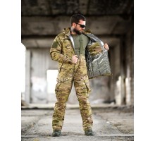 Зимовий тактичний костюм Northern Light Multicam (ріп-стоп, omniheat, півкомбінезон)