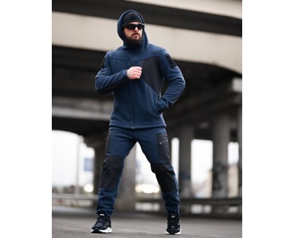 Tarantul Blue/Black: Яскравий флісовий костюм для тепла та стилю