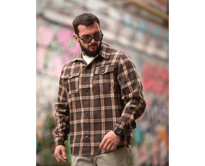 Сорочка Aggression Jerard: Фланелева в клітку, вільний крій та комфорт